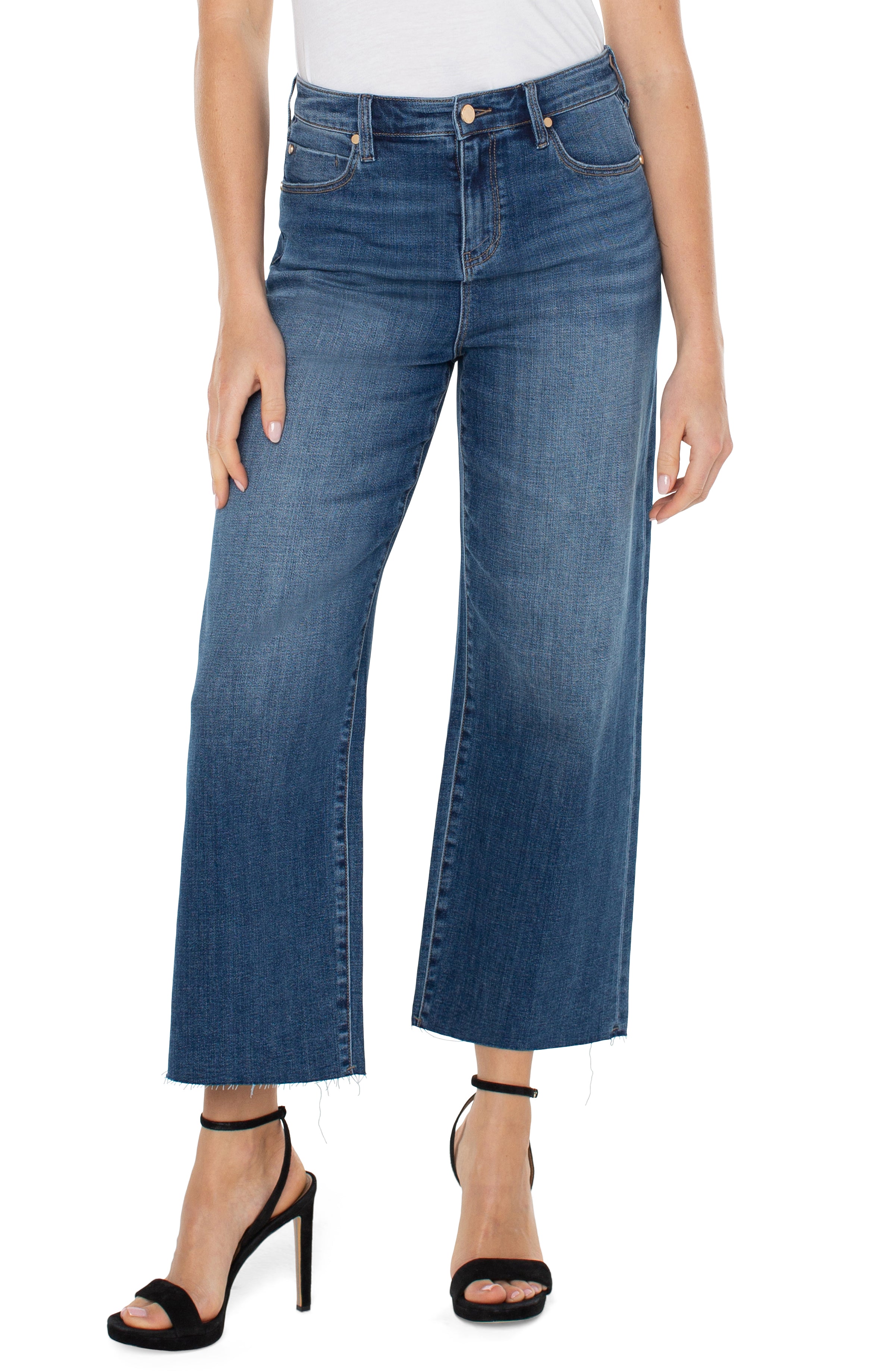 Liverpool Stride High Rise Crop With Wide Cut Hem 26in In Jordan-Bottoms-Liverpool-Deja Nu Boutique, Women's Fashion Boutique in Lampasas, Texas