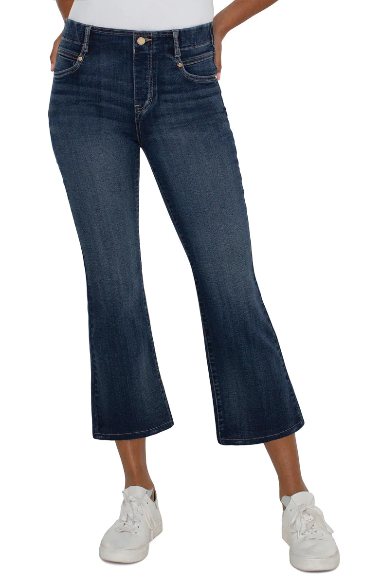 Liverpool The Gia Glider® Crop Flare With Fray Hem In Edgehill-Jeans-Liverpool-Deja Nu Boutique, Women's Fashion Boutique in Lampasas, Texas