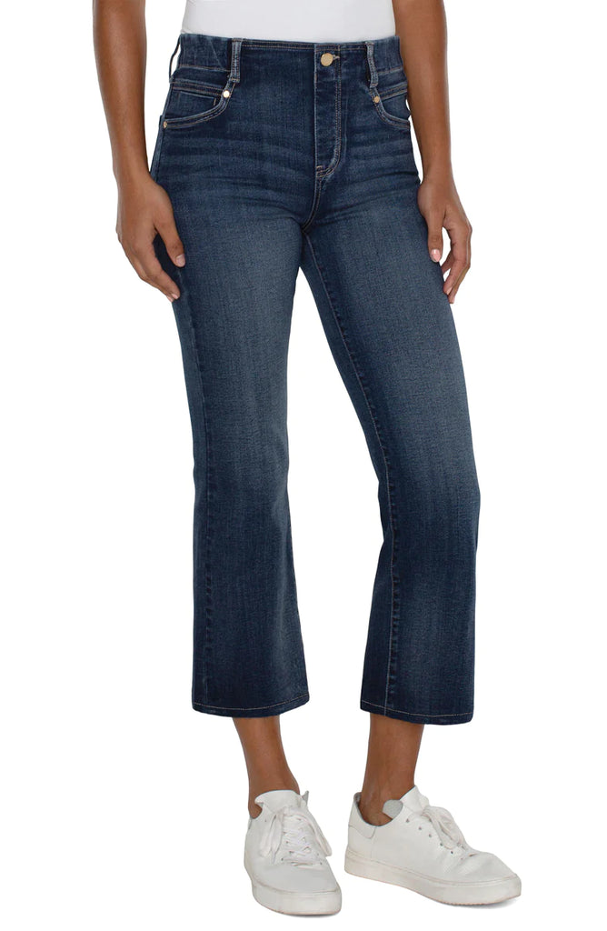 Liverpool The Gia Glider® Crop Flare With Fray Hem In Edgehill-Jeans-Liverpool-Deja Nu Boutique, Women's Fashion Boutique in Lampasas, Texas