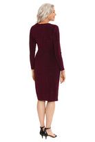 London Times For Maggy London Dovana Magenta Lurex Dress-Short Dresses-London Times-Deja Nu Boutique, Women's Fashion Boutique in Lampasas, Texas