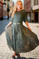 Look Mode Olive Leopard Print Long Tulle Skirt-Skirts-Look Mode-Deja Nu Boutique, Women's Fashion Boutique in Lampasas, Texas