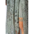 Look Mode Olive Silk Palm Leaf Print Long Skirt With Open Front And Short Skirt-Skirts-Look Mode-Deja Nu Boutique, Women's Fashion Boutique in Lampasas, Texas