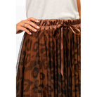 Look Mode Rust Leopard Print Long Tulle Skirt-skirts-Look Mode-Deja Nu Boutique, Women's Fashion Boutique in Lampasas, Texas