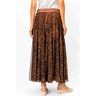 Look Mode Rust Leopard Print Long Tulle Skirt-skirts-Look Mode-Deja Nu Boutique, Women's Fashion Boutique in Lampasas, Texas