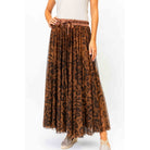 Look Mode Rust Leopard Print Long Tulle Skirt-skirts-Look Mode-Deja Nu Boutique, Women's Fashion Boutique in Lampasas, Texas