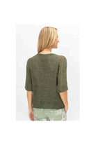 Look Mode Shimmer Thread Sweater With Sequin Details In Olive-Sweaters-Look Mode-Deja Nu Boutique, Women's Fashion Boutique in Lampasas, Texas