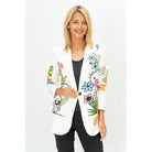 Look Mode White Snoopy In Hawaii Printed Blazer-Blazers-Look Mode-Deja Nu Boutique, Women's Fashion Boutique in Lampasas, Texas