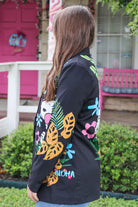 Look Mode Black Snoopy In Hawaii Printed Blazer-Blazers-Look Mode-Deja Nu Boutique, Women's Fashion Boutique in Lampasas, Texas