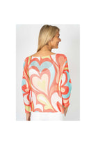 Look Mode Heart Print Open Weave Batwing Sweater – Made In Italy-Sweaters-Look Mode-Deja Nu Boutique, Women's Fashion Boutique in Lampasas, Texas