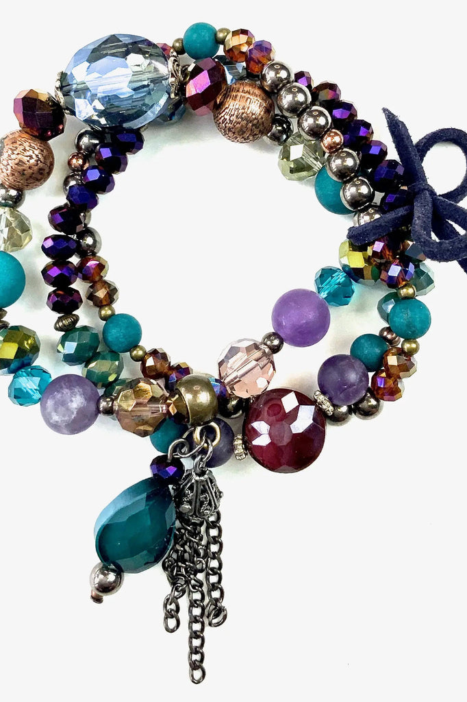 Lost And Found Aurora Collection Multi Beaded Stretch Bracelet Set-Bracelets-Lost And Found-Deja Nu Boutique, Women's Fashion Boutique in Lampasas, Texas