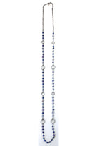 Lost And Found Long Thin Rosaries Necklace In Navy-Necklaces-Lost And Found-Deja Nu Boutique, Women's Fashion Boutique in Lampasas, Texas