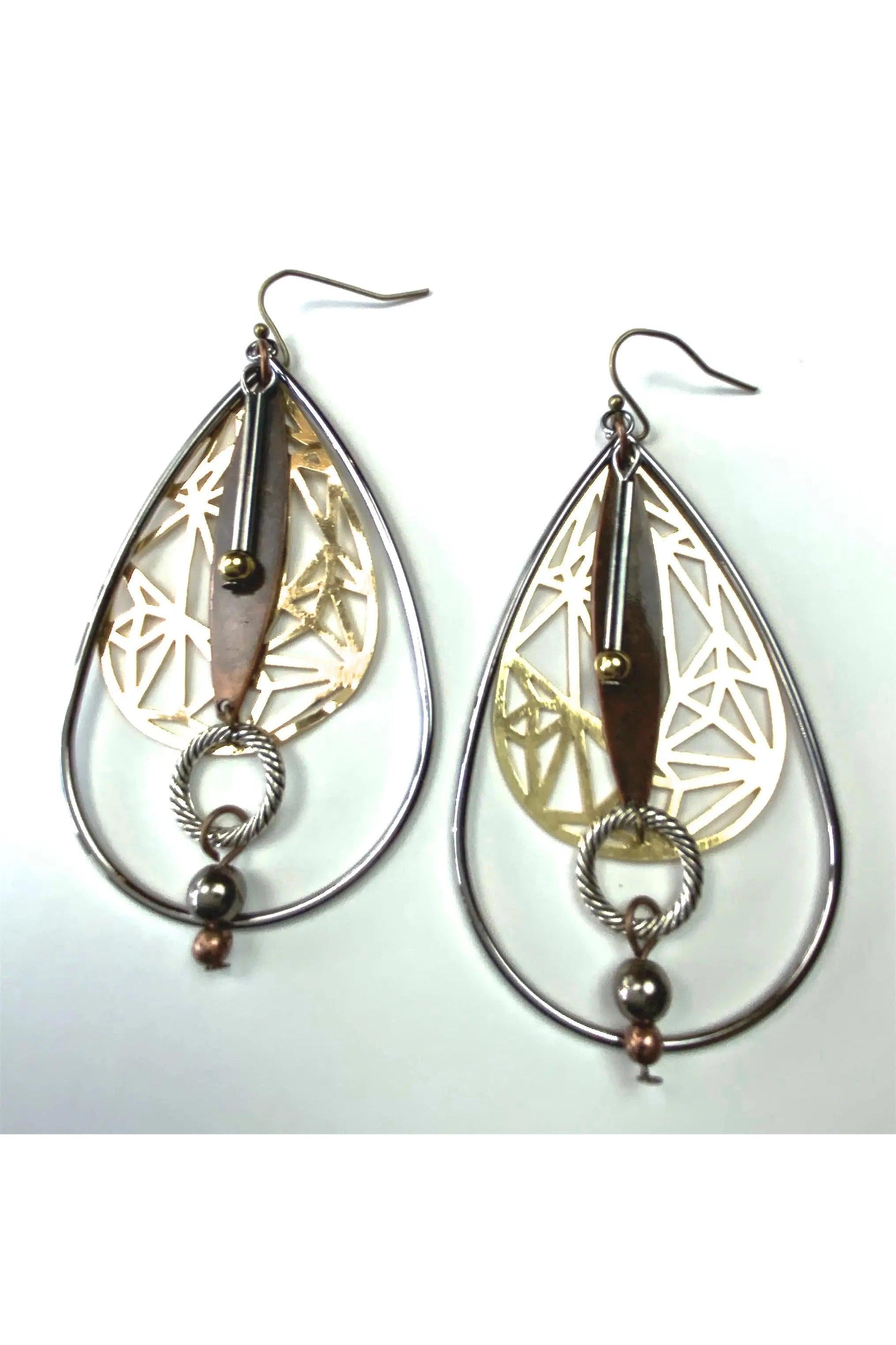 Lost And Found Web Tear Collage Earring-Earrings-Lost And Found-Deja Nu Boutique, Women's Fashion Boutique in Lampasas, Texas