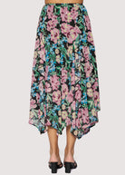 Lost + Wander Camilla Bloom Maxi Skirt In Black Multi Floral-Skirts-Lost + Wander-Deja Nu Boutique, Women's Fashion Boutique in Lampasas, Texas