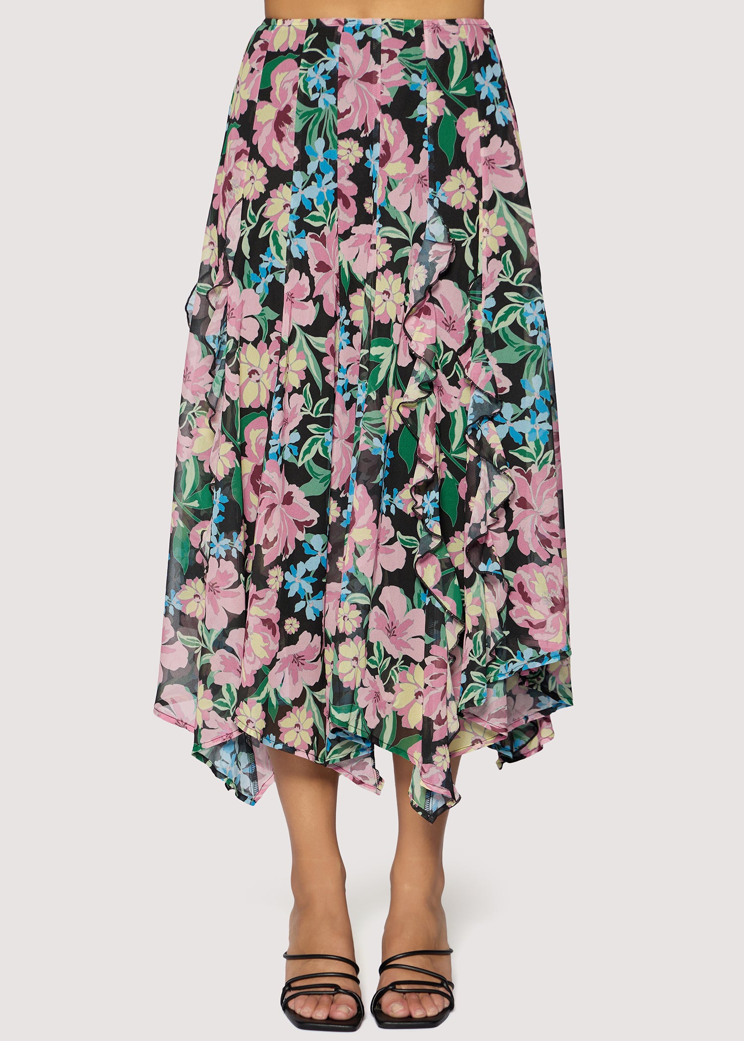 Lost + Wander Camilla Bloom Maxi Skirt In Black Multi Floral-Skirts-Lost + Wander-Deja Nu Boutique, Women's Fashion Boutique in Lampasas, Texas