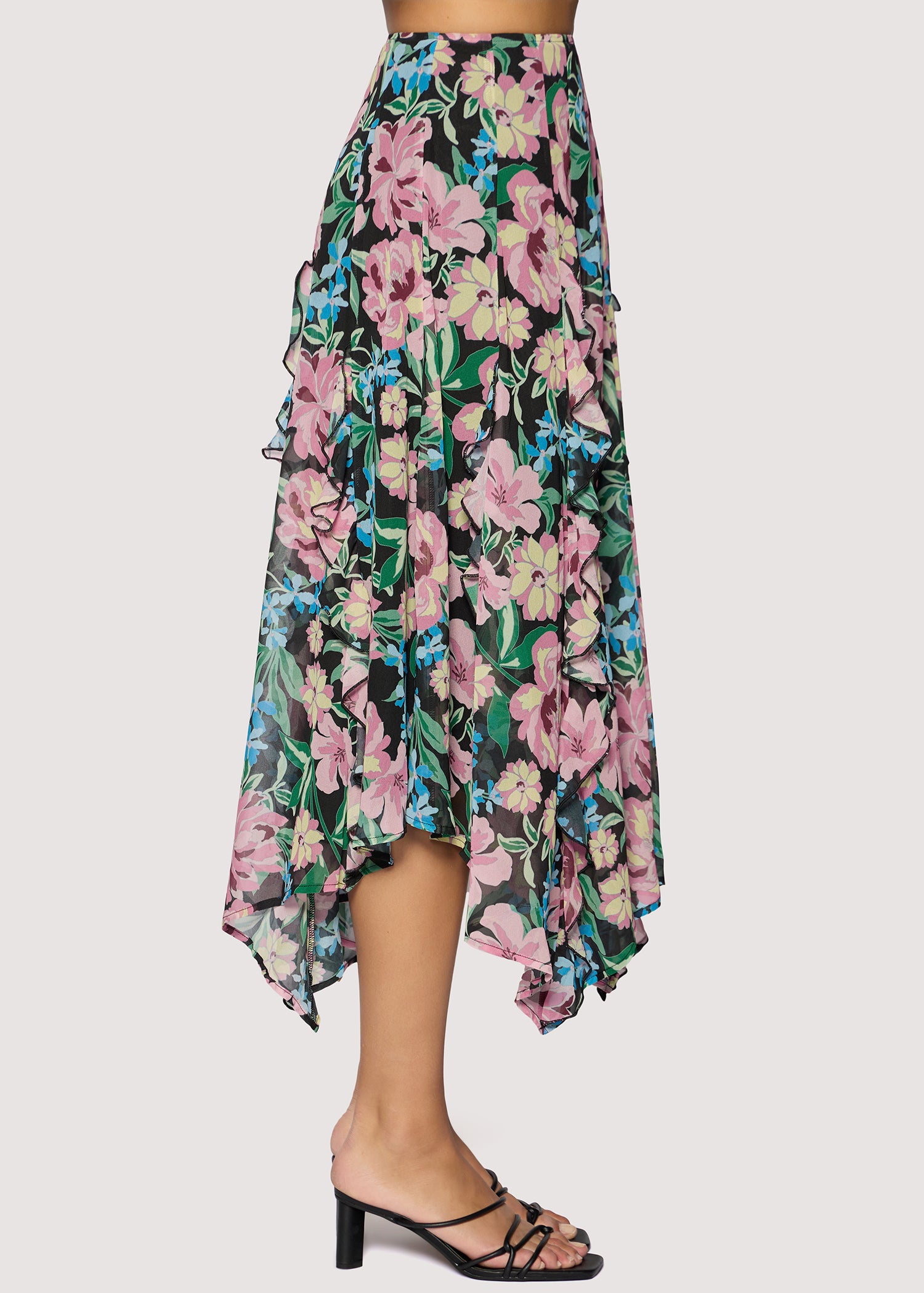 Lost + Wander Camilla Bloom Maxi Skirt In Black Multi Floral-Skirts-Lost + Wander-Deja Nu Boutique, Women's Fashion Boutique in Lampasas, Texas