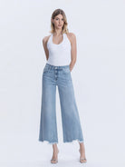 Lovervet by Vervet High Rise Rhinestone Wide Leg Jeans in Telekinesis Wash-Jeans-Lovervet by Vervet-Deja Nu Boutique, Women's Fashion Boutique in Lampasas, Texas
