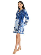 Maggy London Balloon Sleeve Mini Dress in Cream Blue-mini dress-Maggy London-Deja Nu Boutique, Women's Fashion Boutique in Lampasas, Texas