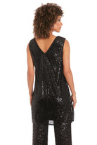 Maggy London Tribeca Sequin Tunic/Dress In Black-Dresses-Maggy London-Deja Nu Boutique, Women's Fashion Boutique in Lampasas, Texas