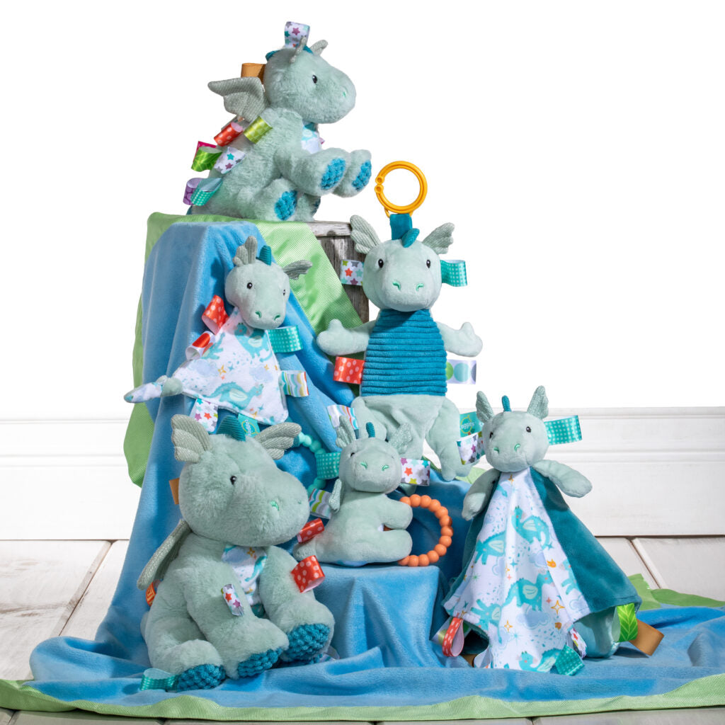 Mary Meyer Taggies Crinkle Me Drax Dragon – 6×6″-Baby Toys-Mary Meyer-Deja Nu Boutique, Women's Fashion Boutique in Lampasas, Texas