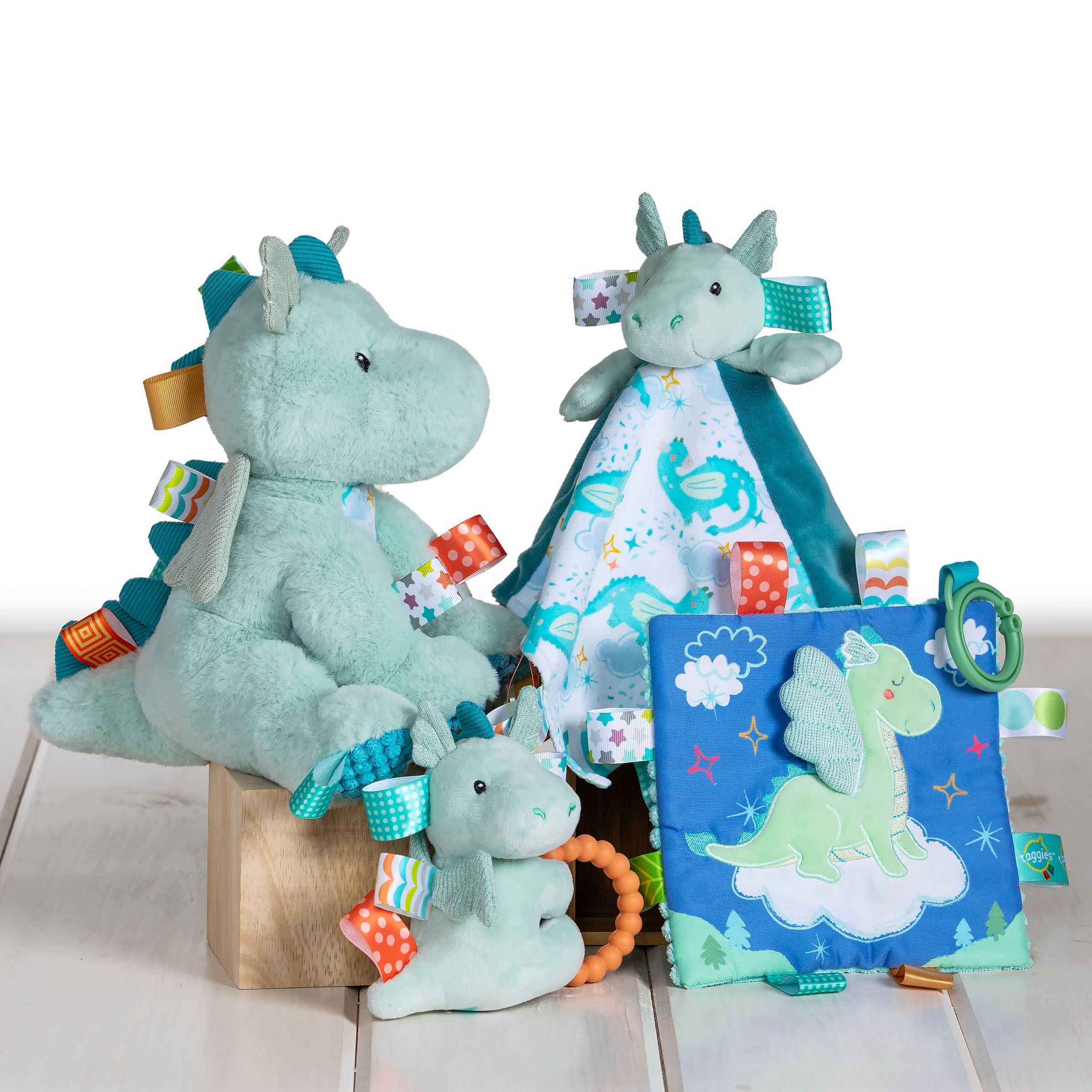 Mary Meyer Taggies Crinkle Me Drax Dragon – 6×6″-Baby Toys-Mary Meyer-Deja Nu Boutique, Women's Fashion Boutique in Lampasas, Texas