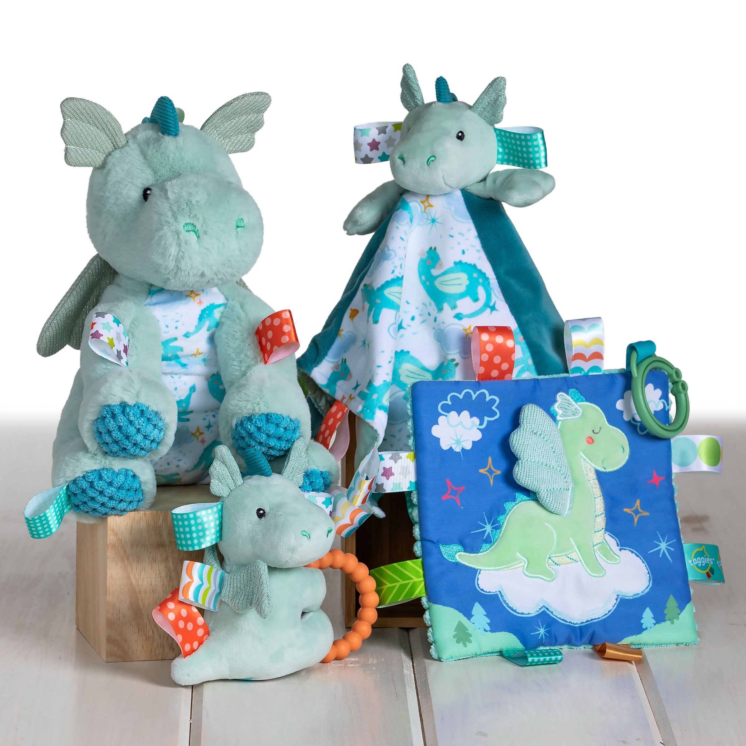 Mary Meyer Taggies Crinkle Me Drax Dragon – 6×6″-Baby Toys-Mary Meyer-Deja Nu Boutique, Women's Fashion Boutique in Lampasas, Texas