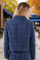 Molly Bracken Denim Blue Tweed Jacket-Jackets-Molly Bracken-Deja Nu Boutique, Women's Fashion Boutique in Lampasas, Texas