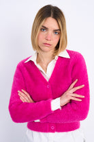 Molly Bracken Fuchsia Cardigan-Cardigans & Kimonos-Molly Bracken-Deja Nu Boutique, Women's Fashion Boutique in Lampasas, Texas