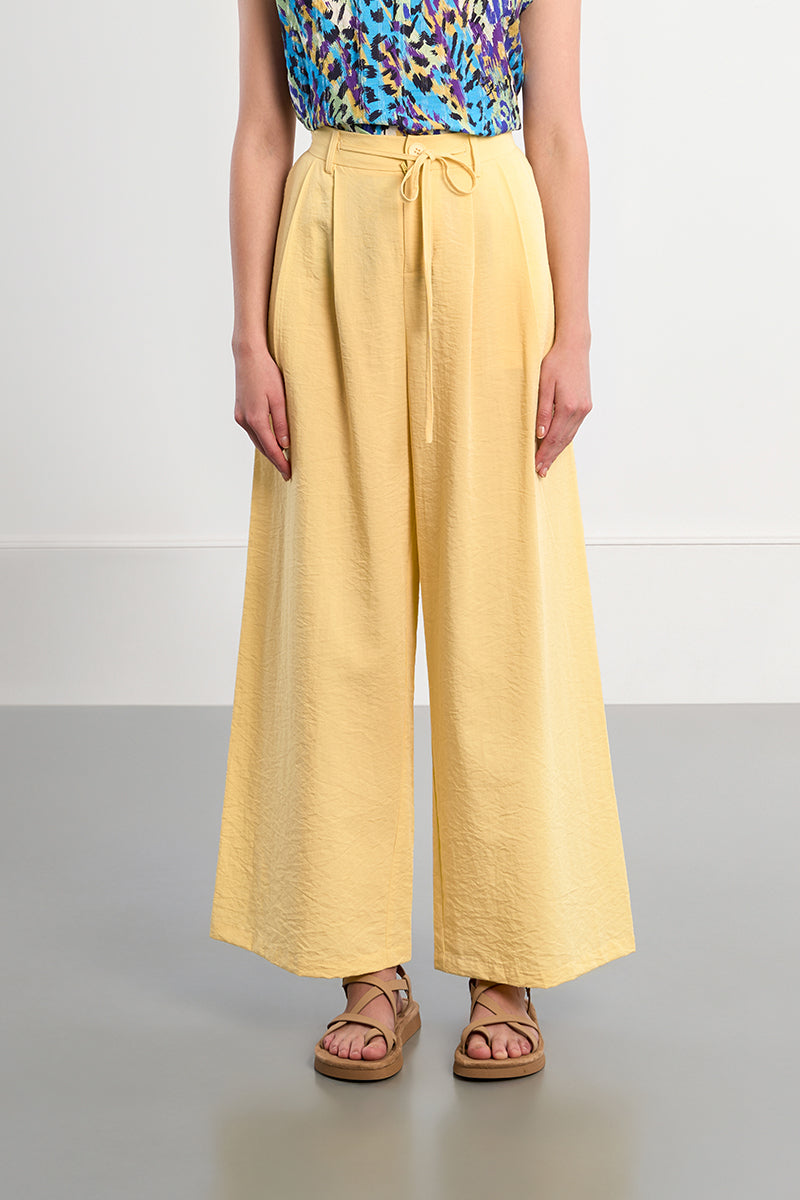 Molly Bracken Lili X Molly Wide Leg Pants in Yellow-Pants-Molly Bracken-Deja Nu Boutique, Women's Fashion Boutique in Lampasas, Texas