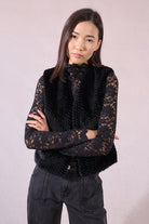 Molly Bracken Mock Neck Sheer Lace Top In Black, Cream, Navy and Pink-Lace Top-Molly Bracken-Deja Nu Boutique, Women's Fashion Boutique in Lampasas, Texas