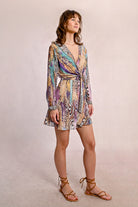 Molly Bracken Multicolor Paola Dress – Chic & Vibrant Wrap Mini-Dresses-Molly Bracken-Deja Nu Boutique, Women's Fashion Boutique in Lampasas, Texas