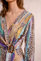 Molly Bracken Multicolor Paola Dress – Chic & Vibrant Wrap Mini-Dresses-Molly Bracken-Deja Nu Boutique, Women's Fashion Boutique in Lampasas, Texas