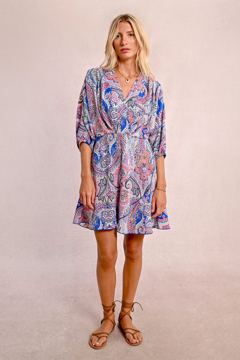 Molly Bracken Paisley Dress – Effortless Elegance with a Boho Twist-Short Dresses-Molly Bracken-Deja Nu Boutique, Women's Fashion Boutique in Lampasas, Texas