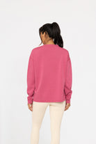 Mono B Elevated Oversized Crew Neck Tunic In Soft Magenta-Tops-Mono B-Deja Nu Boutique, Women's Fashion Boutique in Lampasas, Texas