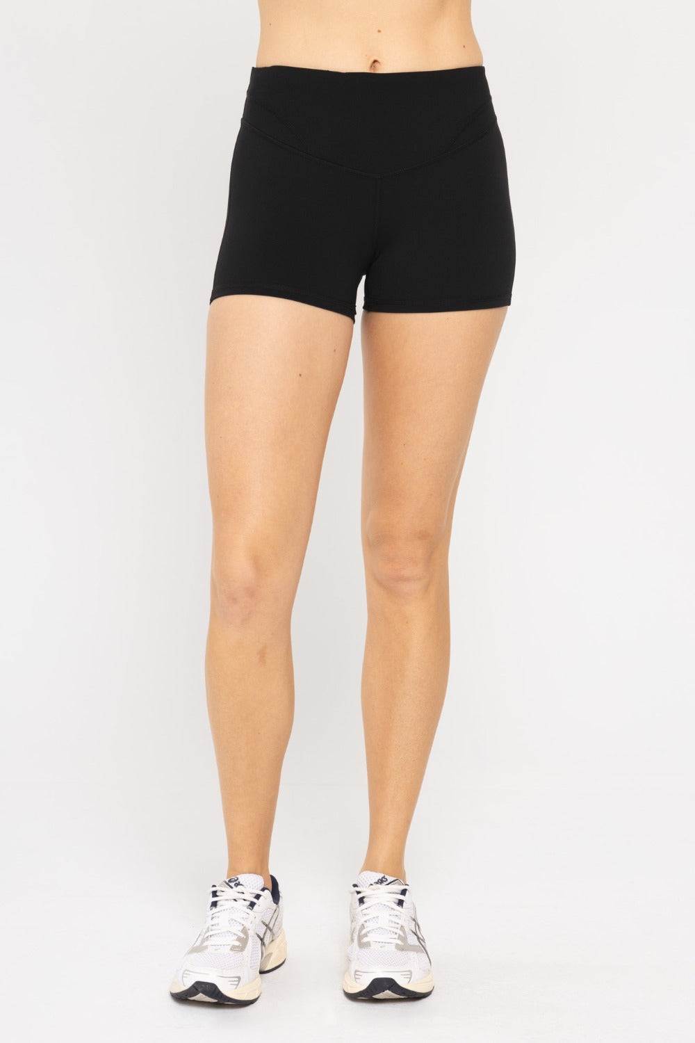 Mono B Green Contour Seam Biker Short In Black-Biker Shorts-Mono B-Deja Nu Boutique, Women's Fashion Boutique in Lampasas, Texas