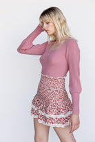 Moodie Square Neck Sweater In Nude Pink-Sweaters-Moodie-Deja Nu Boutique, Women's Fashion Boutique in Lampasas, Texas