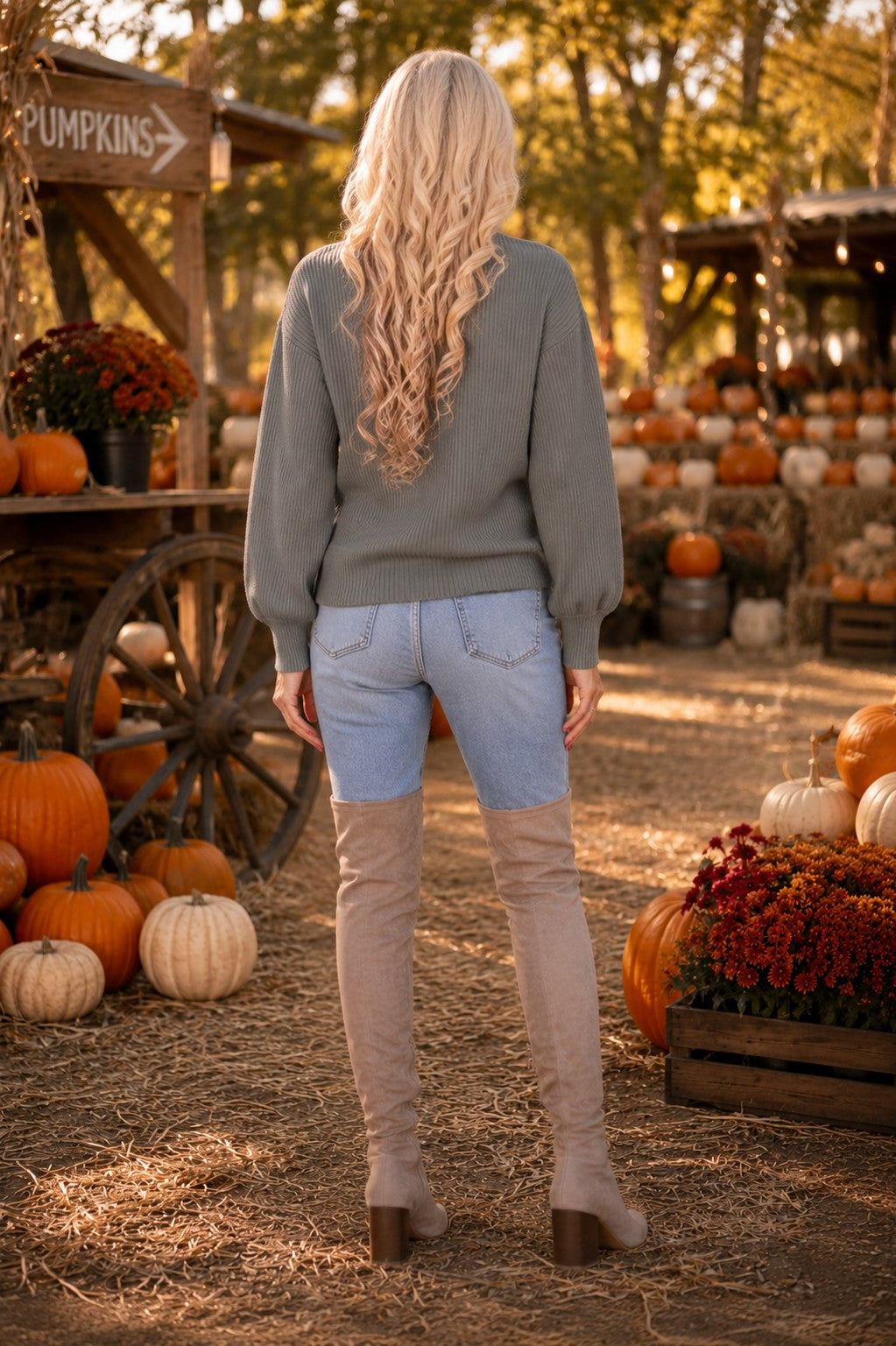Moodie Mock Neck Sweater In Forest-Sweaters-Moodie-Deja Nu Boutique, Women's Fashion Boutique in Lampasas, Texas