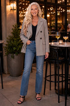 Moodie Olive Double Breasted Blazer-Outerwear-Moodie-Deja Nu Boutique, Women's Fashion Boutique in Lampasas, Texas