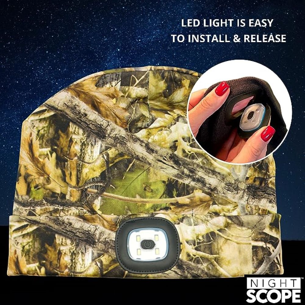 Night Scope Rechargeable Led Beanie In Camo Sportsman's Collection-Hats-Night Scope-Deja Nu Boutique, Women's Fashion Boutique in Lampasas, Texas