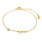 Nikki Smith Martha Golden Cross Bracelet Waterproof Gold-Bracelets-Nikki Smith-Deja Nu Boutique, Women's Fashion Boutique in Lampasas, Texas