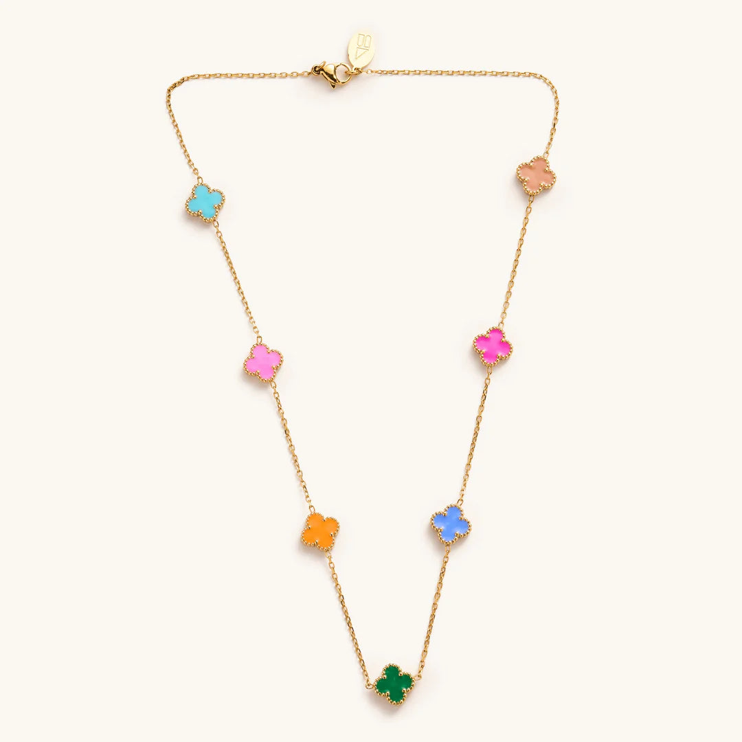 Nikki Smith Mini Multi Flora Necklace Waterproof Gold-Necklaces-Nikki Smith-Deja Nu Boutique, Women's Fashion Boutique in Lampasas, Texas