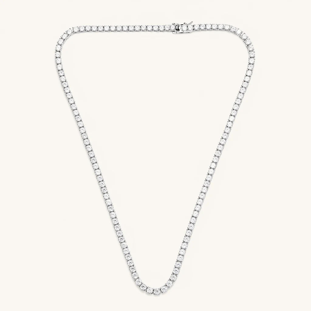Nikki Smith Silver Gigi Tennis Necklace Waterproof-Necklaces-Nikki Smith-Deja Nu Boutique, Women's Fashion Boutique in Lampasas, Texas