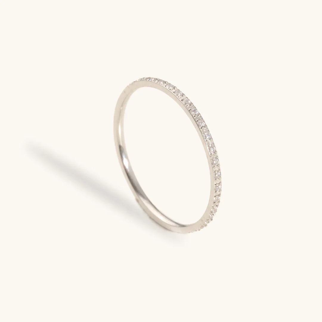 Nikki Smith Sutton Silver Shimmer Ring Waterproof-Rings-Nikki Smith-Deja Nu Boutique, Women's Fashion Boutique in Lampasas, Texas