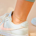 Nikki Smith Tasha Waterproof Gold Anklet-Anklets-Nikki Smith-Deja Nu Boutique, Women's Fashion Boutique in Lampasas, Texas
