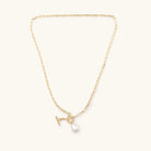 Nikki Smith Ursula Pearl Toggle Necklace Waterproof Gold-Necklaces-Nikki Smith-Deja Nu Boutique, Women's Fashion Boutique in Lampasas, Texas