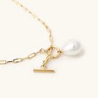 Nikki Smith Ursula Pearl Toggle Necklace Waterproof Gold-Necklaces-Nikki Smith-Deja Nu Boutique, Women's Fashion Boutique in Lampasas, Texas