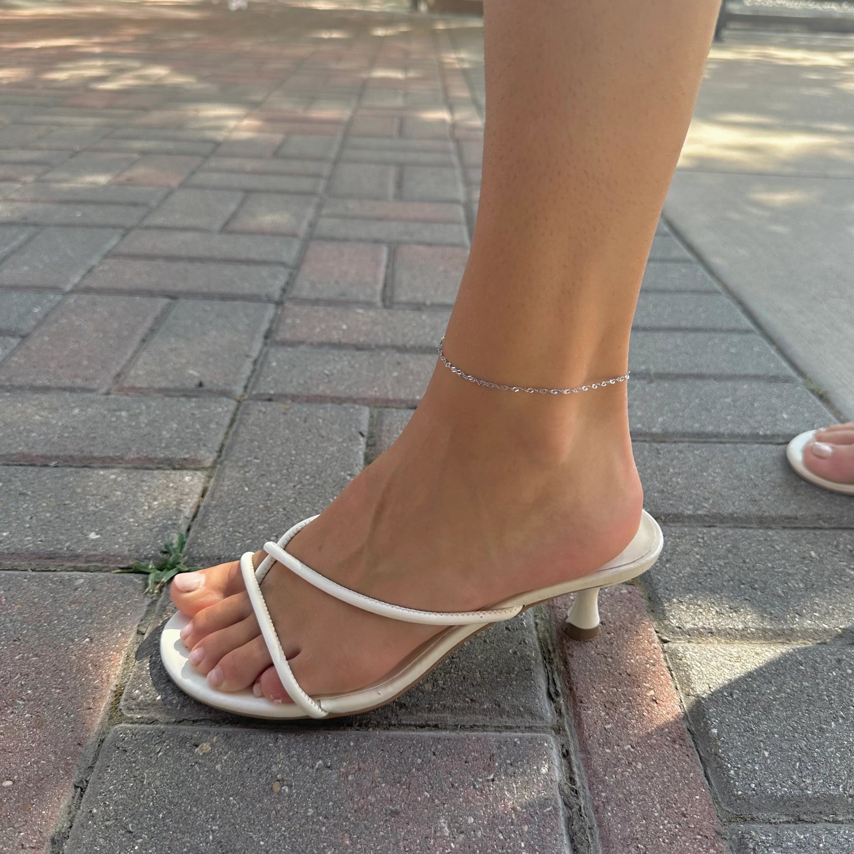 Nikki Smith Waterproof Silver Fallon Anklet-Anklets-Nikki Smith-Deja Nu Boutique, Women's Fashion Boutique in Lampasas, Texas