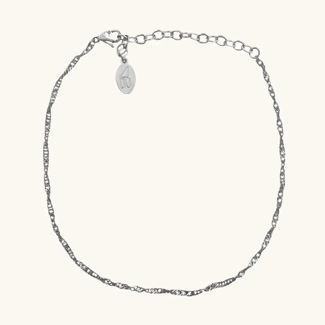 Nikki Smith Waterproof Silver Fallon Anklet-Anklets-Nikki Smith-Deja Nu Boutique, Women's Fashion Boutique in Lampasas, Texas