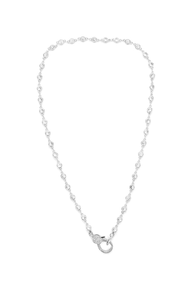 OMG BLING 5mm CZ Chain And Clasp In In Rhodium (Silver)-Necklaces-OMG BLINGS-Deja Nu Boutique, Women's Fashion Boutique in Lampasas, Texas