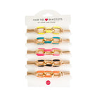 OMG BLING Five Piece Enamel Hair Tie - Bracelet Set With Tan Tie-Hair Ties-OMG BLINGS-Deja Nu Boutique, Women's Fashion Boutique in Lampasas, Texas