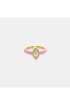 OMG BLING Open Enamel CZ Ring In Pink-Rings-OMG BLINGS-Deja Nu Boutique, Women's Fashion Boutique in Lampasas, Texas